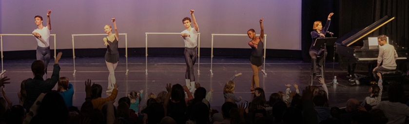 Ballet dancers on a stage