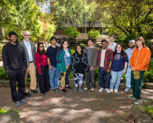 Michael Menser with students