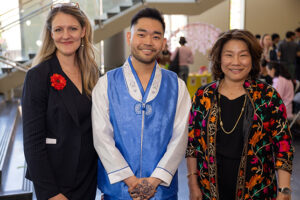 President Michelle J. Anderson; Christopher Y. Won, Program Director, Brooklyn College AANAPISI Project (BCAP); and Sau-fong Au, Director of the Women’s Center at Brooklyn College and the Principal Investigator for the BCAP project.