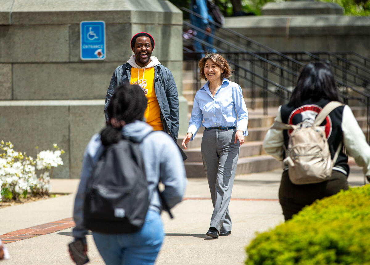 Students and Faculty on the East Quad