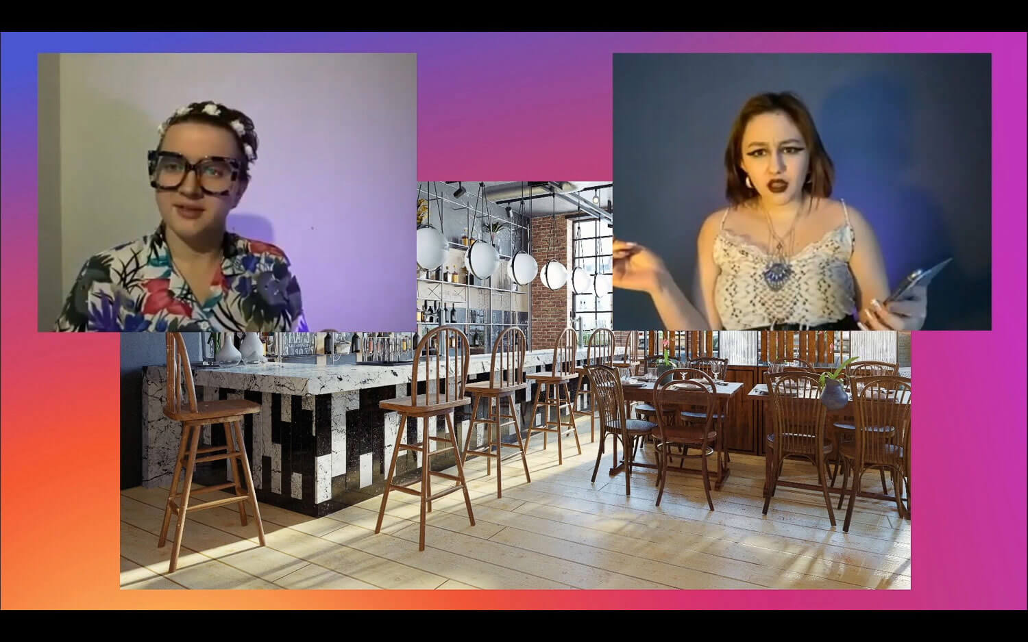 Muse Me by the Devised by the Myths and Memes Ensemble at Brooklyn College. Directed by Zachary Tomlinson in March 2021. Credit: Craig Stokle