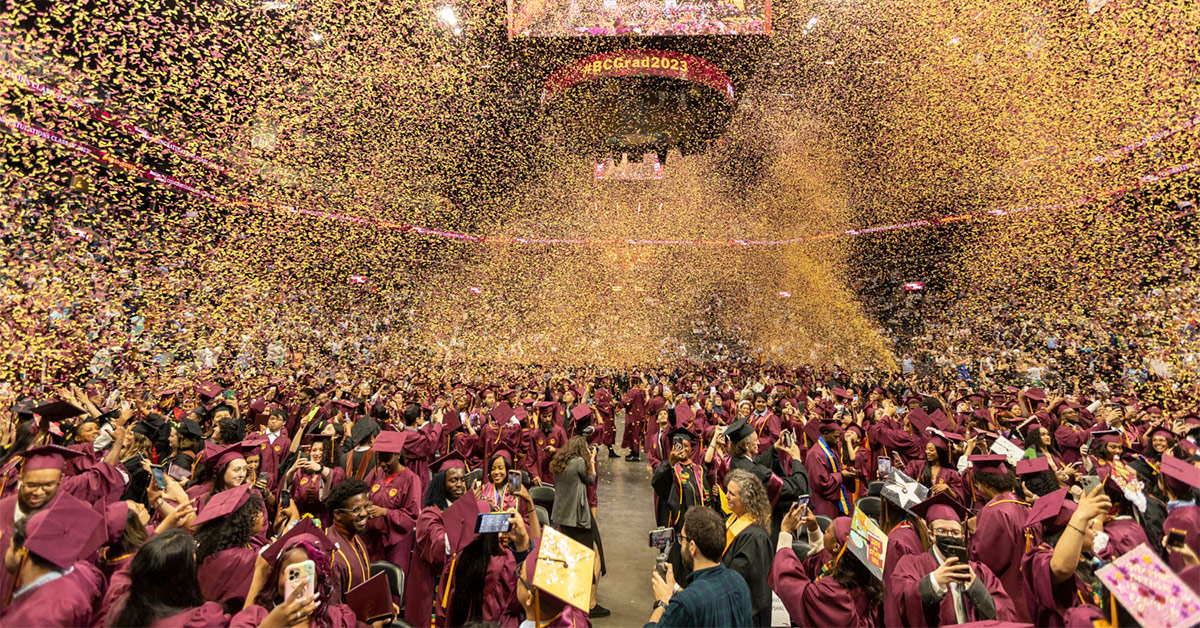The Class of 2023 celebrates commencement at Barclays Center.